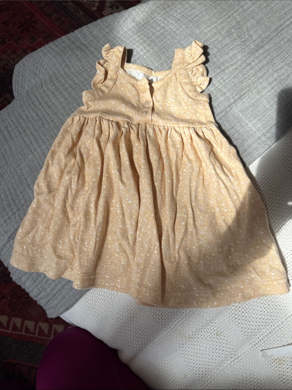 Jamie Kay Dandelion Yellow Floral Ruffle Sundress